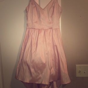 pink high low prom dress